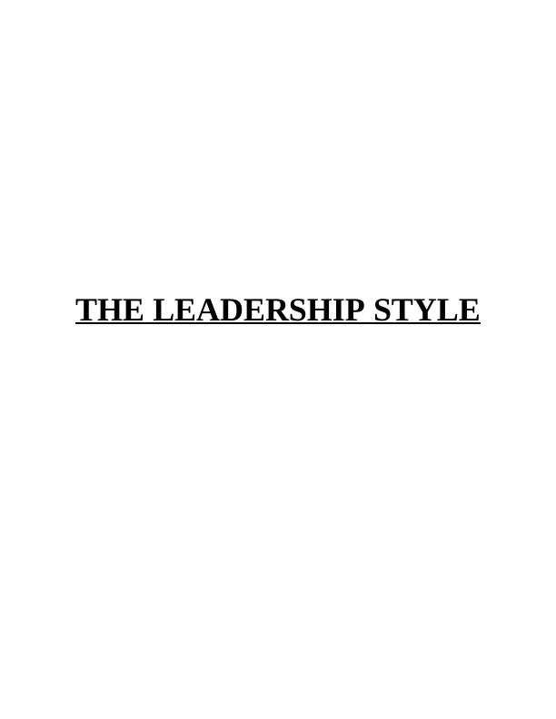 The Leadership Style at ASDA_1