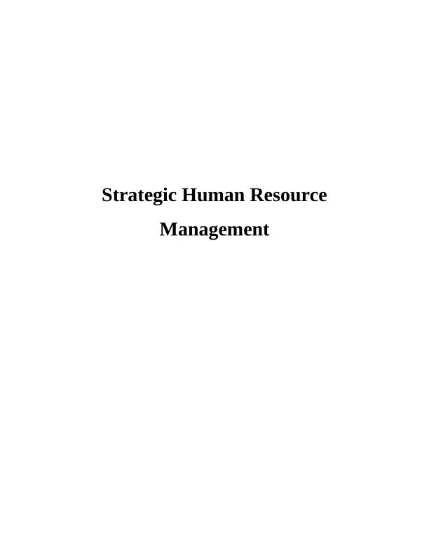 Strategic Human Resource Management of Debenhams | Case Study_1