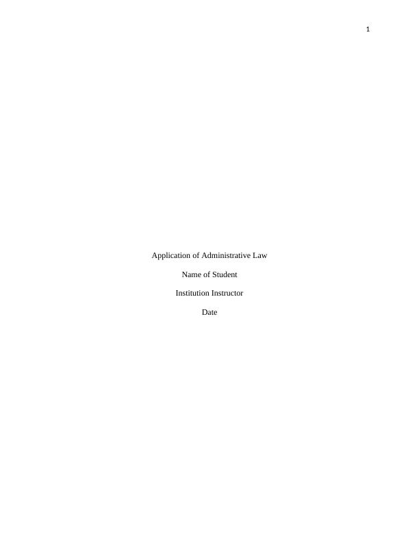 VU21647 - Research the application of administrative law_1