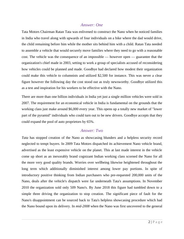 case study on tata nano pdf