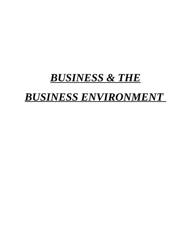 Business & the Business Environment - Halifax Bank_1