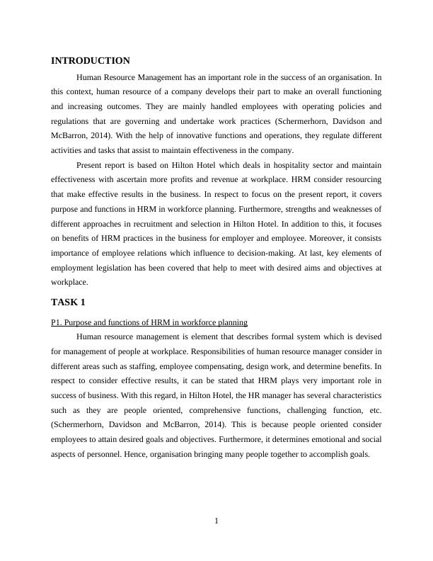 Human Resource Management Assignment Solved - Hilton Hotel_4