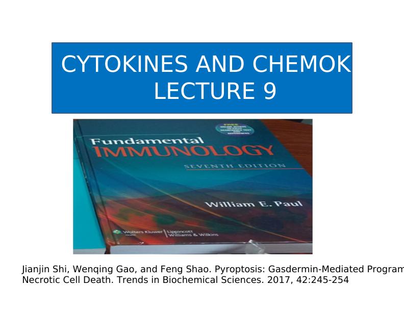 Cytokines and Chemokines Assignment Sample PDF_1