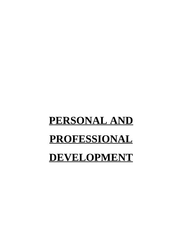 Personal Professional Plan - Report_1