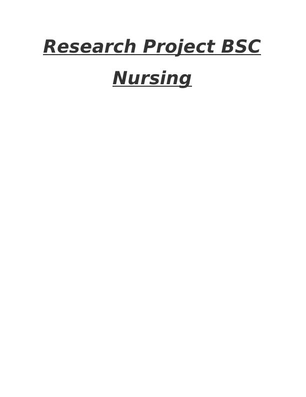 Research Project : BSC Nursing_1