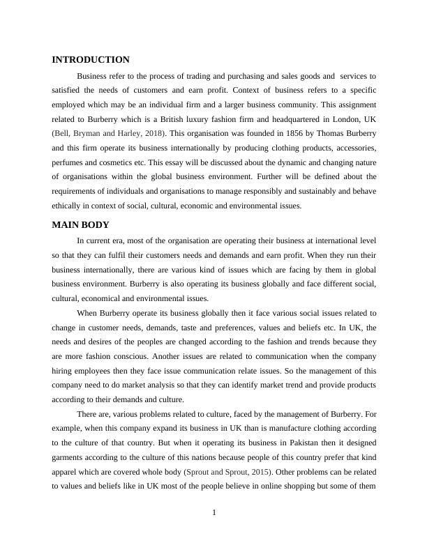 Dynamic and Changing Nature of Business Environment Essay_3