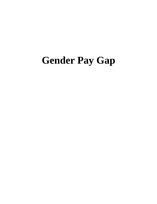Gender Pay Gap Essay (Doc)_1