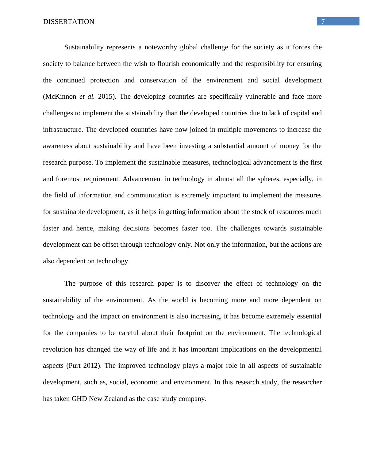 Effect of technology on environmental sustainability - A case study of GHD, New Zealand Author note: Acknowledgement_8