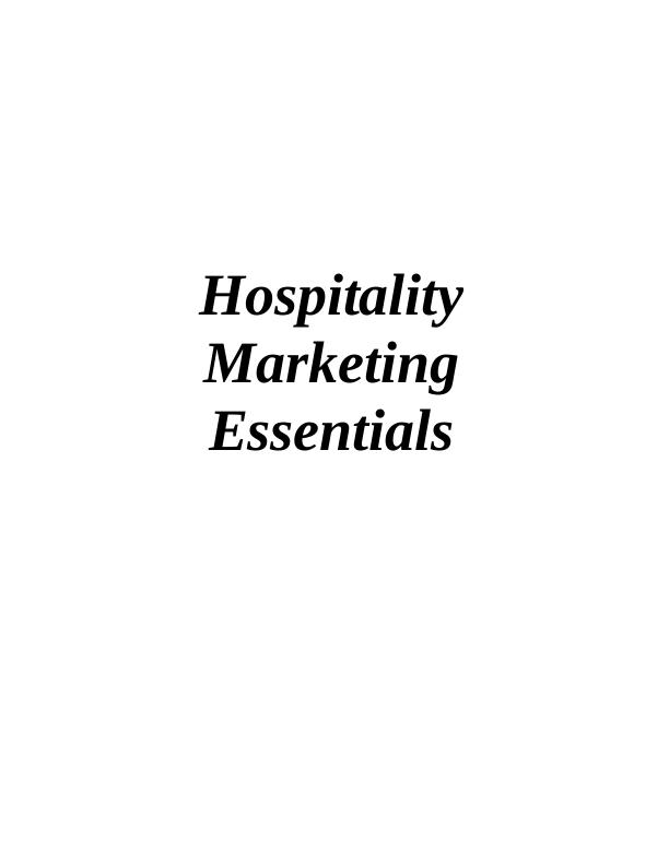 Hospitality Marketing Essentials Doc_1