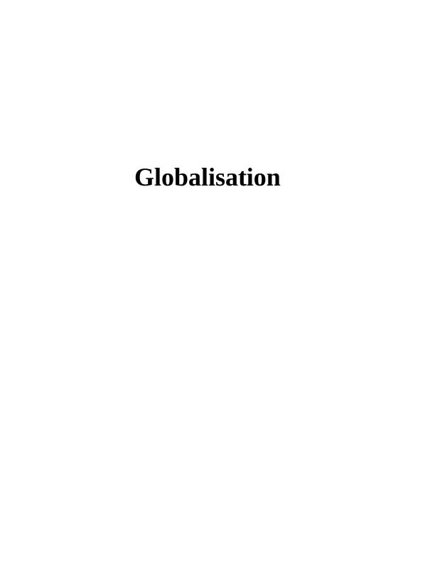 Globalisation Assignment Sample (Doc)_1