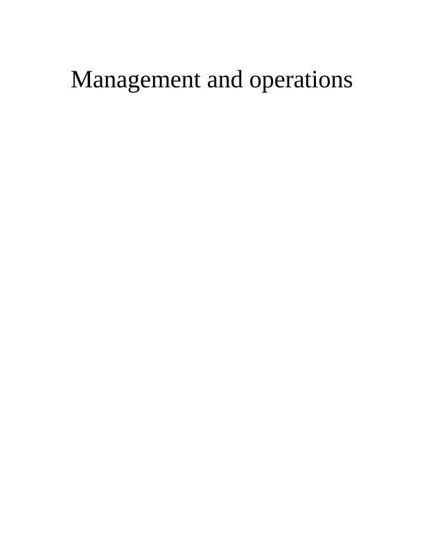 Structure of Management and Operations_1