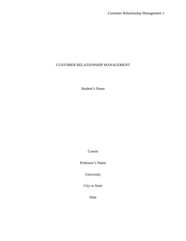 (pdf) Customer Relationship Management_1