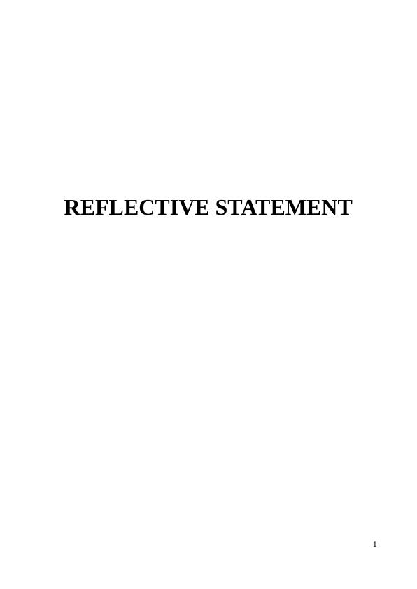 Reflective Statement_1