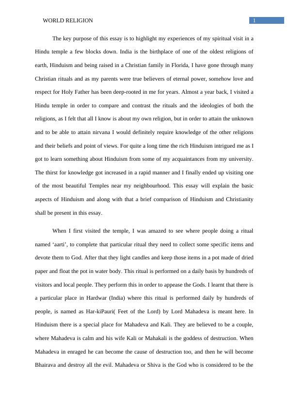 Реферат: Hinduism Essay Research Paper The word Hindu