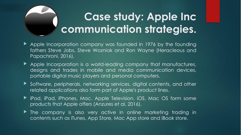 Interpersonal and E-Communication: A Case Comparison of Communication Strategies between Apple Inc and Linius Technologies Limited_3