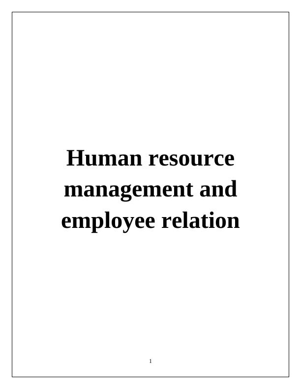Human Resource Management and Employee Relations in New Zealand_1