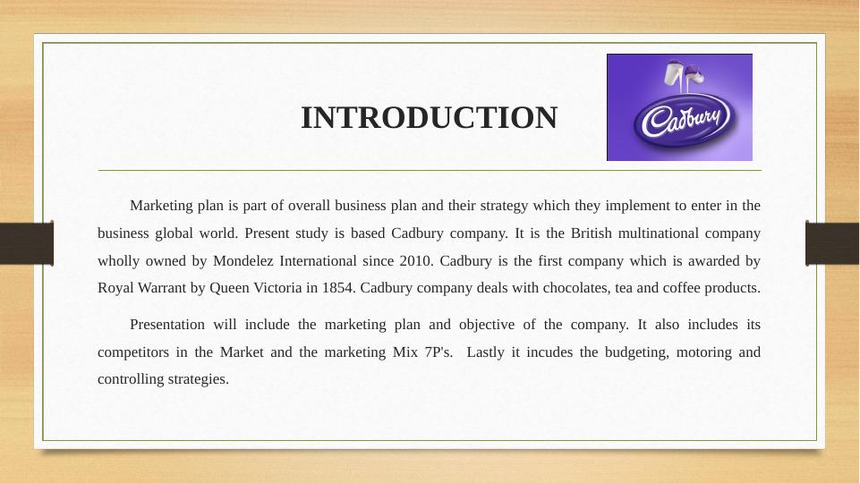 Marketing Essentials: Cadbury Company Marketing Plan and Strategies_3