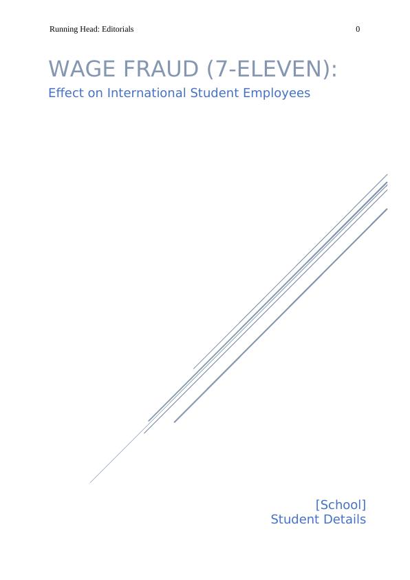 Wage Fraud (7-Eleven): Effect on International Student Employees_1
