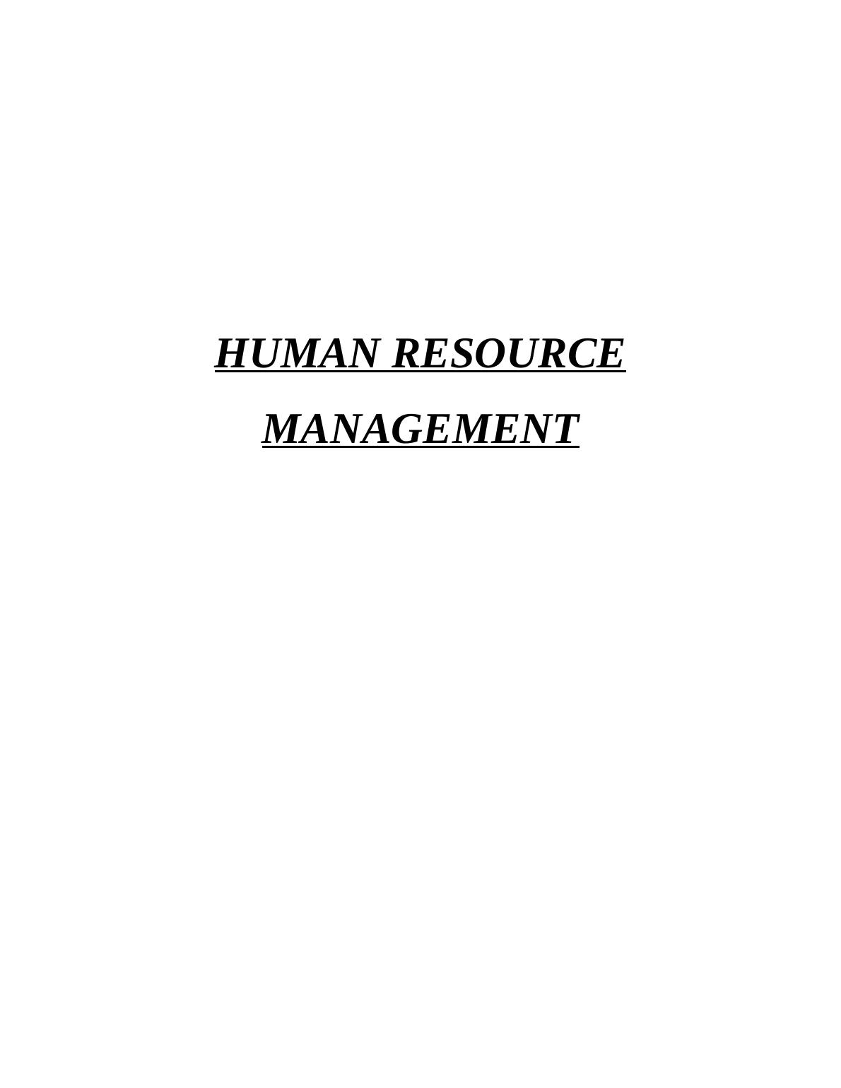DOC Human Resource Management - Assignment_1