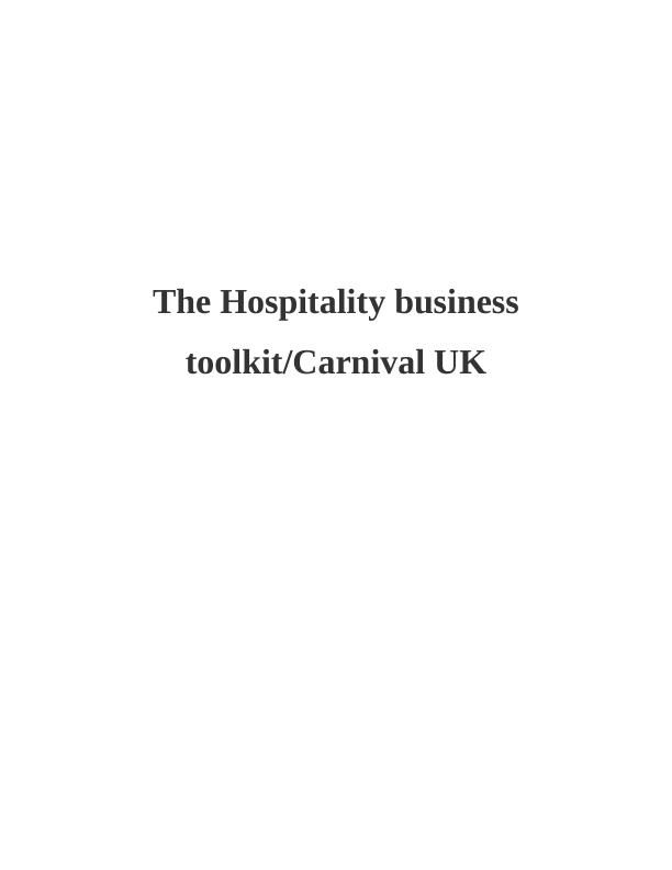 The Hospitality Business Toolkit/Carnival UK_1