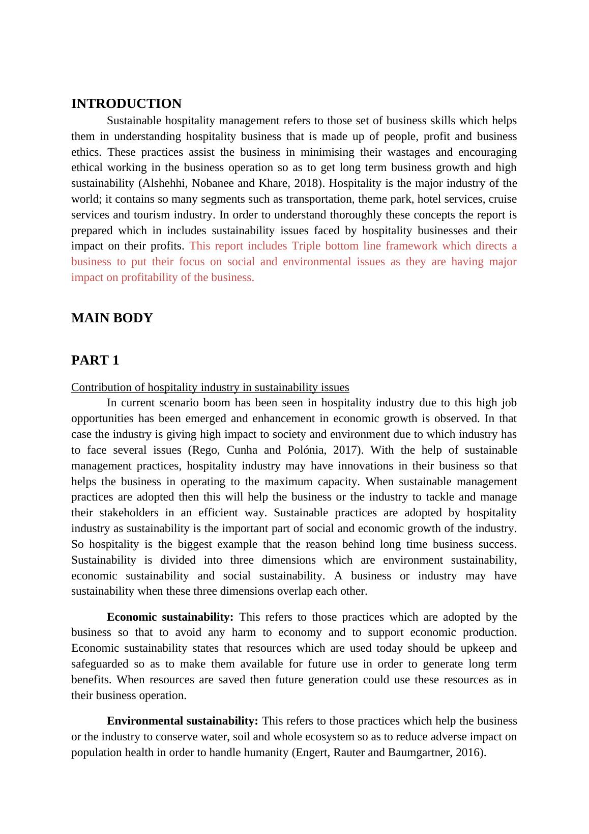 thesis sustainable hospitality