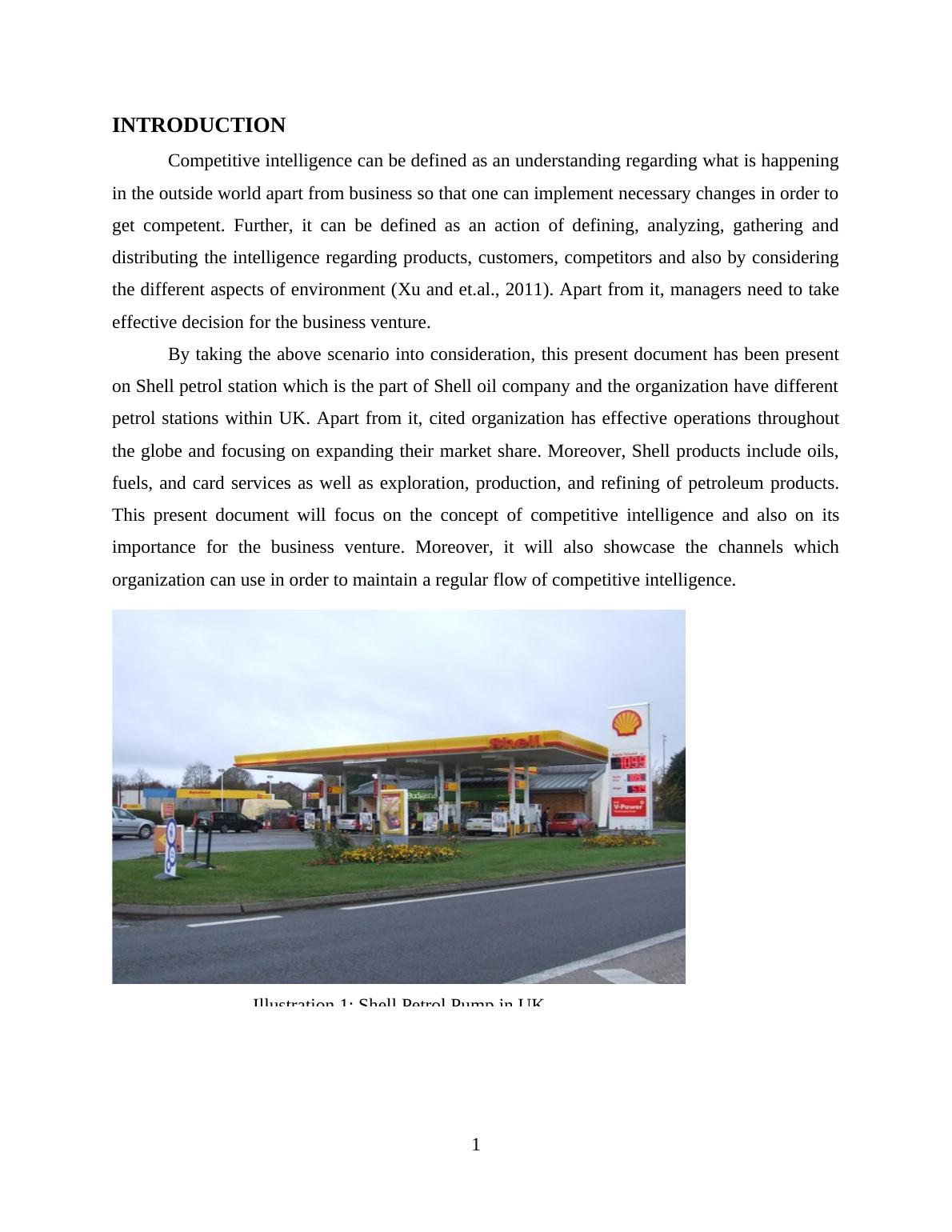Competitive Intelligence in Shell Petrol Station : Report_4