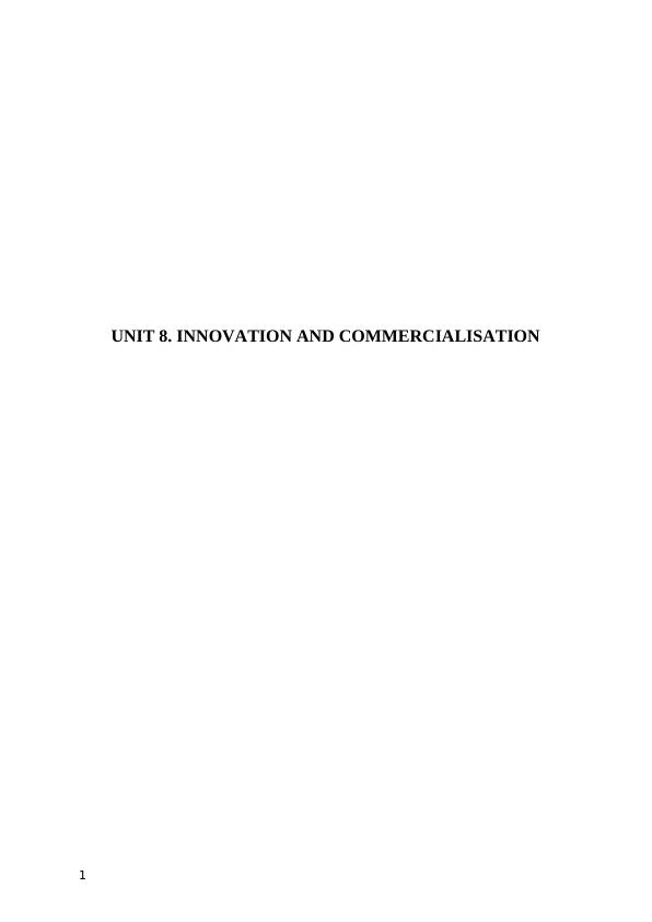 Unit 8 Innovation and Commercialisation- Fordway_1