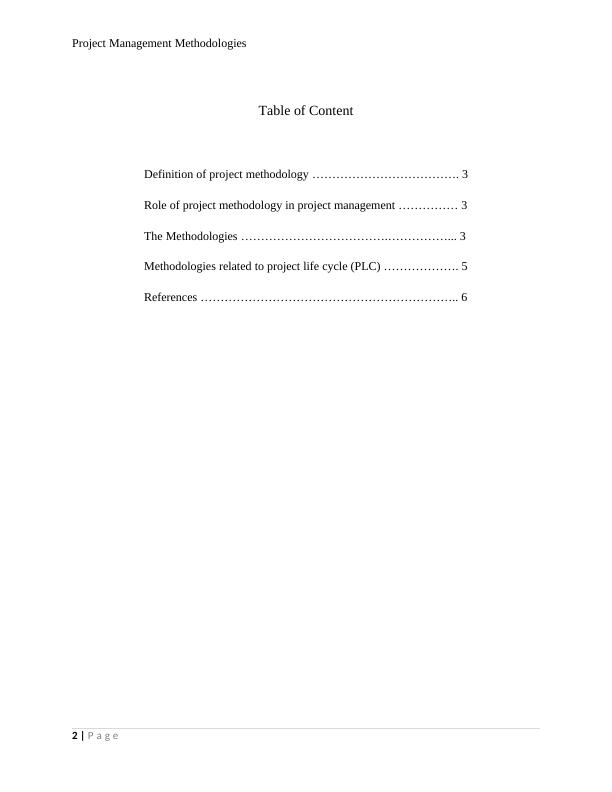 Project Management Methodologies - PROJMGNT 2001_2