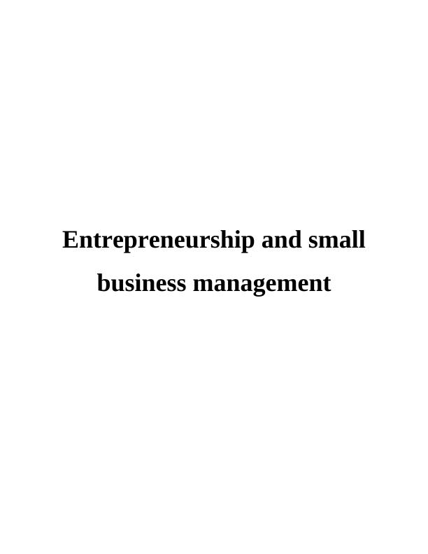 (solved) Entrepreneurship and Small Business Management - PDF_1