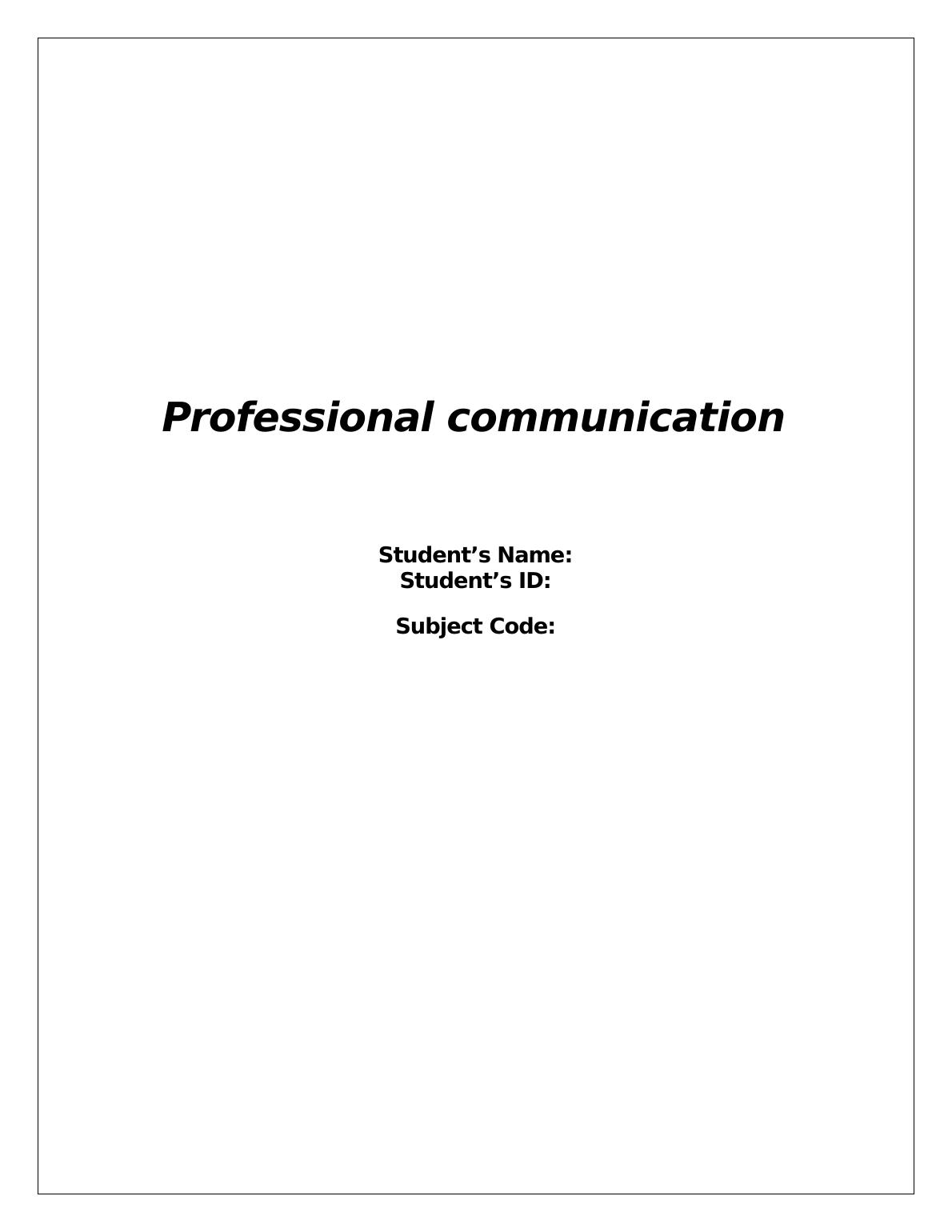Professional Communication_1