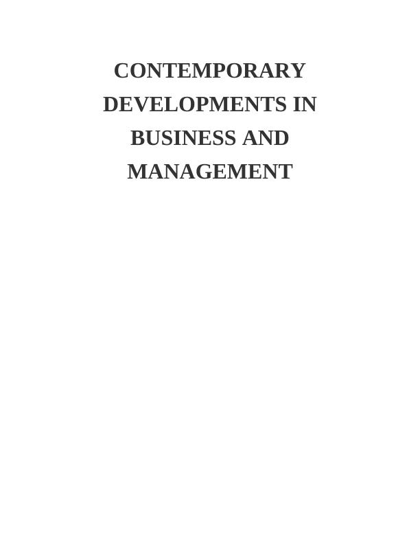 (Doc) Contemporary Development in Business and Management_1