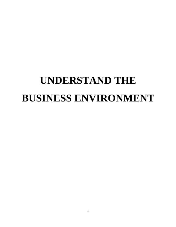 Understanding the Business Environment_1