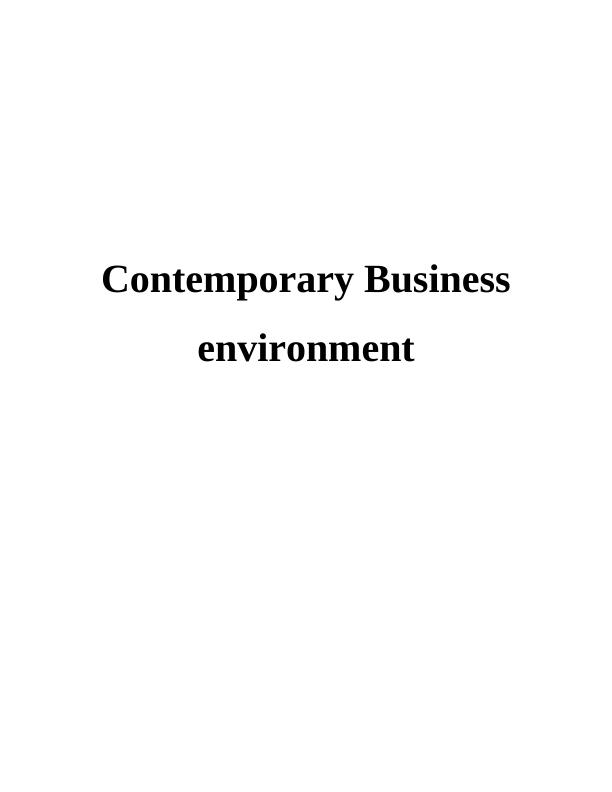 Contemporary Business Environment_1