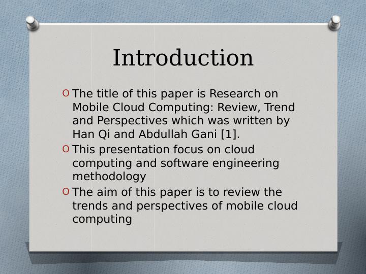 Research on Mobile Cloud Computing: Review, Trend and Perspectives_2