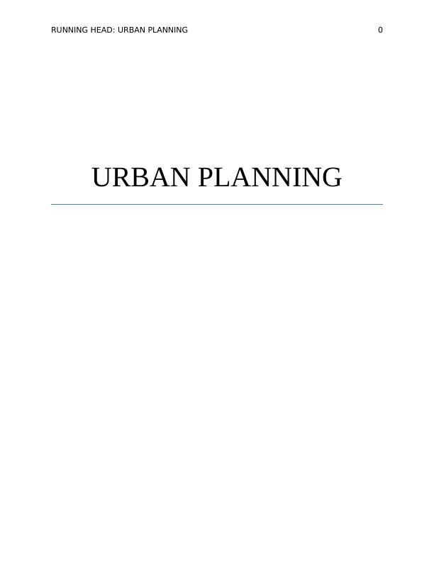 urban planning essay ideas