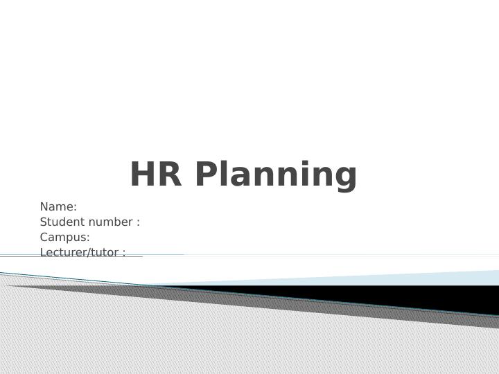 Human Resource Planning : PDF_1