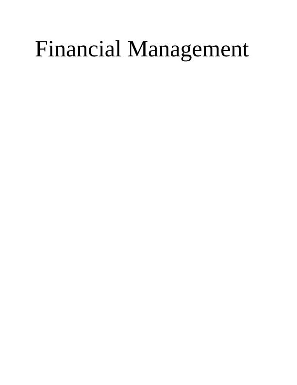 Financial Management of Honeywell Plc : Report_1