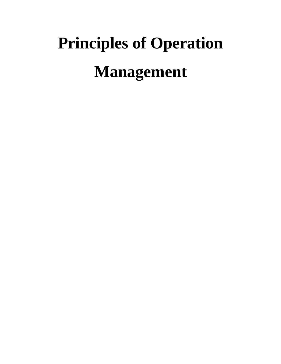 Principles of Operation Management - Pizza Hut_1