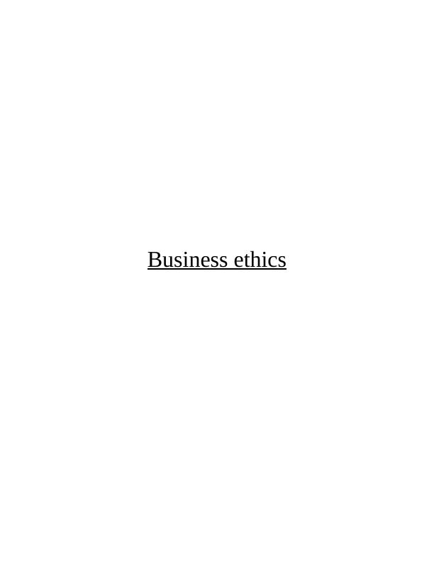 Case Study on Business Ethics - Ark Housing Association_1