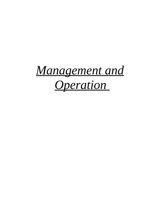 Management and Operation INTRODUCTION_1
