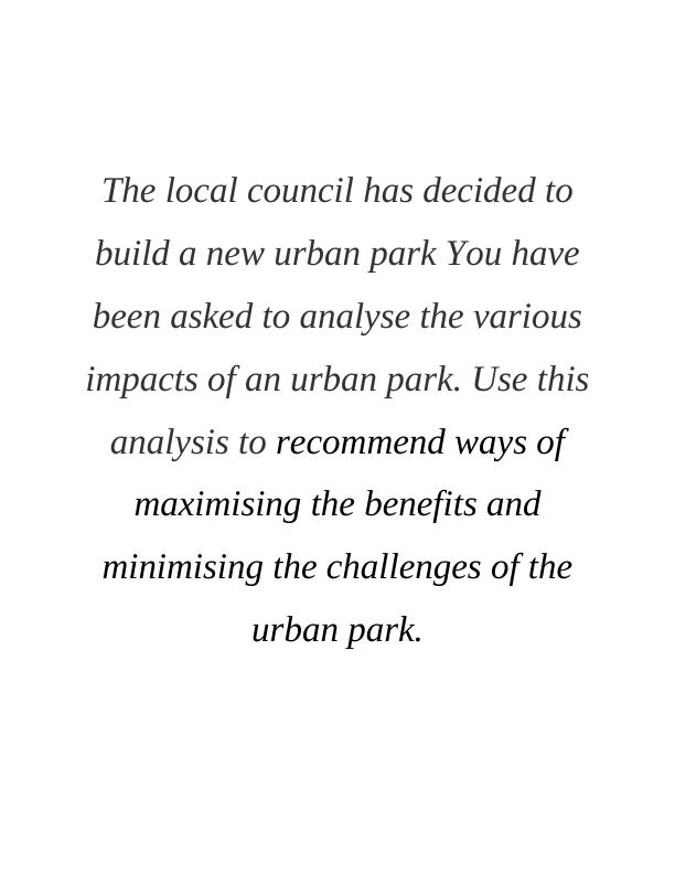 Impacts of an Urban Park: Maximizing Benefits and Minimizing Challenges_1