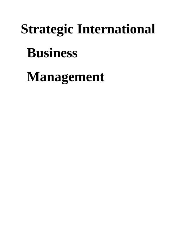 Strategic International Business Management - Sainsbury_1