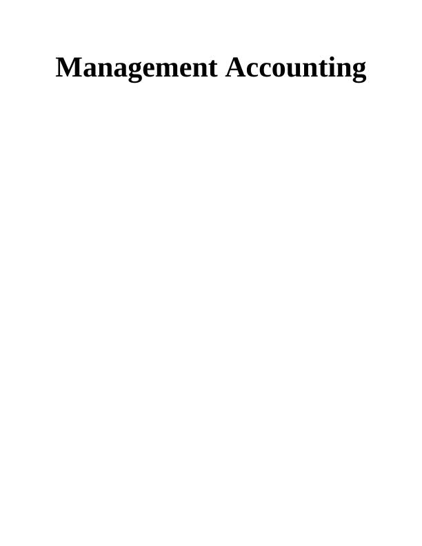 Management Accounting in Premier choice telecom : Report_1