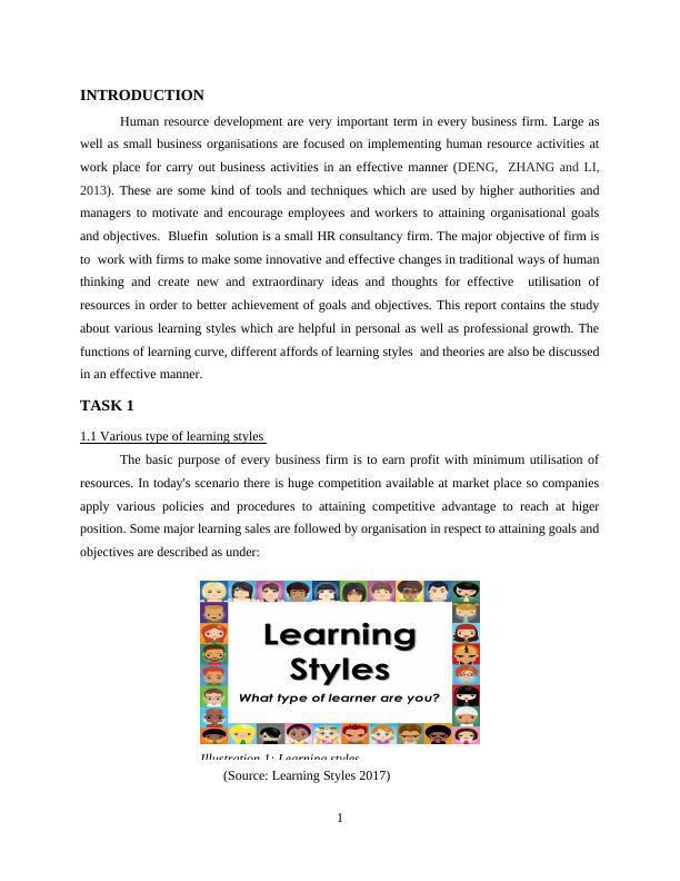 Learning Styles of Bluefin solution : Report_4