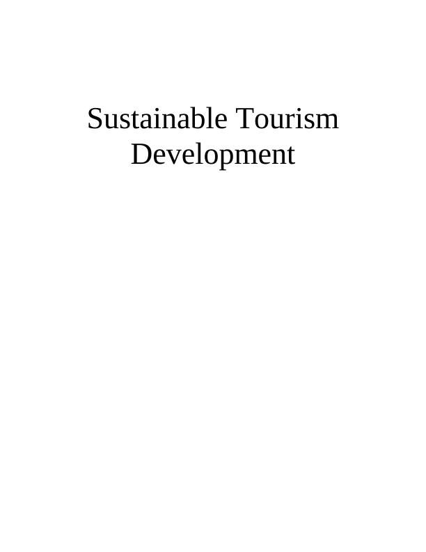 Sustainable Tourism Development Assignment Solution - Qatar_1