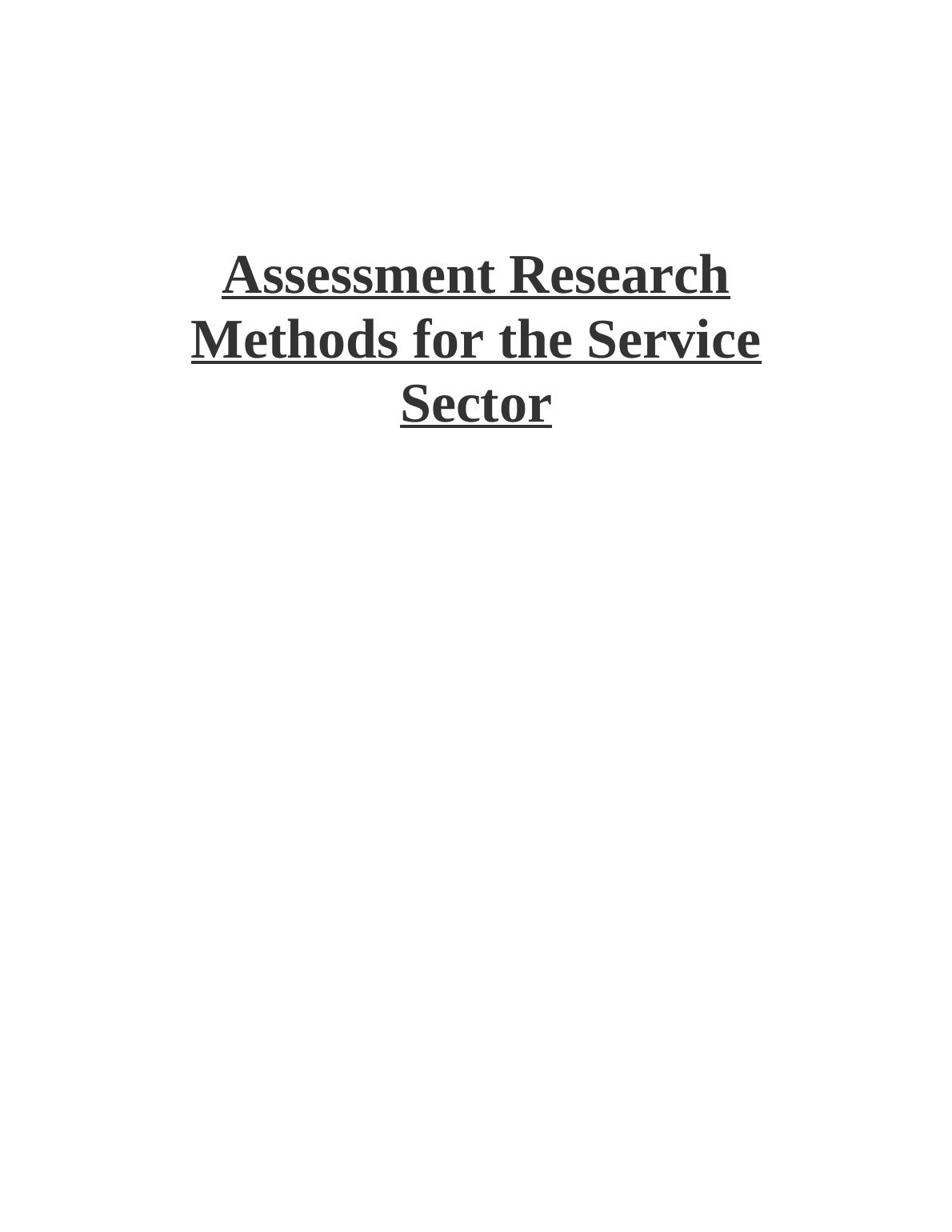 Research Methodology Assignment Solution_1