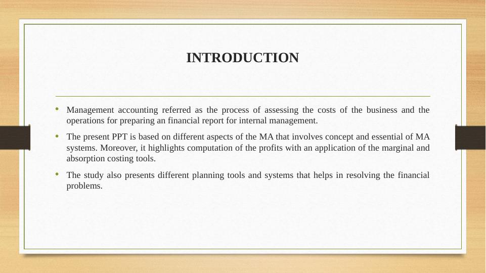 Management Accounting: Concepts, Tools, and Systems_2