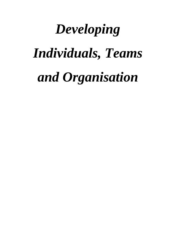 Developing Individuals, Teams and Organisation Assignment Solved - Whirlpool_1