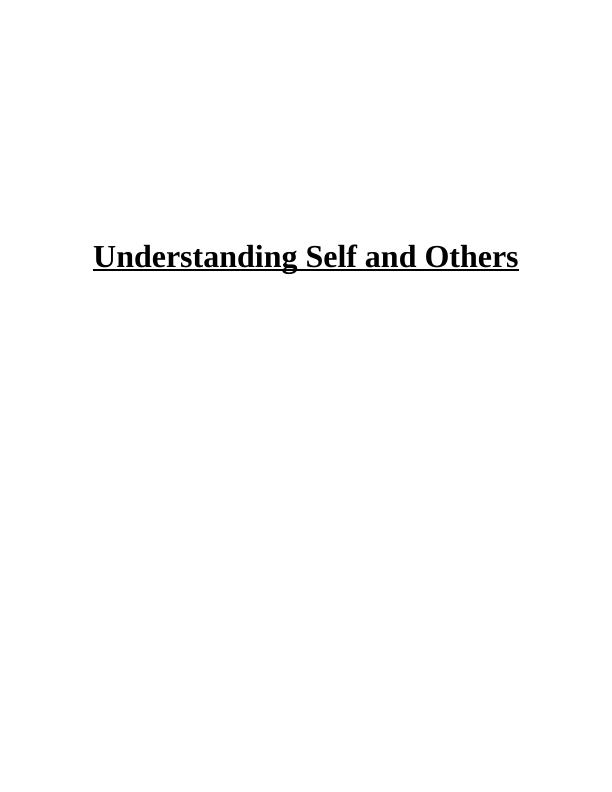 Understanding Self and Others_1