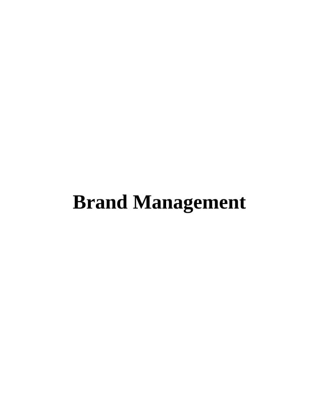 Brand Management Assignment (Solved)_1
